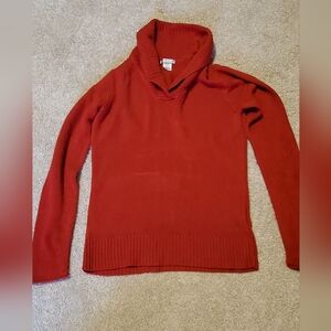 Medium Red Cowl Neck Sweater